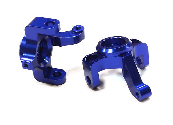 C26509BLUE Billet Machined Steering Blocks for Traxxas LaTrax Teton 1/18 Monster Truck - Image 1