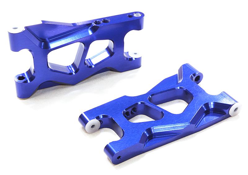 C26513BLUE Billet Machined Lower Suspension Arms for TRX LaTrax Teton 1/18 Monster Truck - Image 1