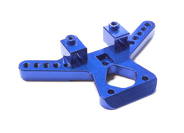C26515BLUE Billet Machined Rear Shock Tower for Traxxas LaTrax Teton 1/18 Monster Truck - Image 1