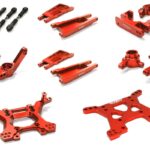 Stage 1 Red Billet Machined Suspension Upgrade for Traxxas 1/10 Slash 4X4 LCG