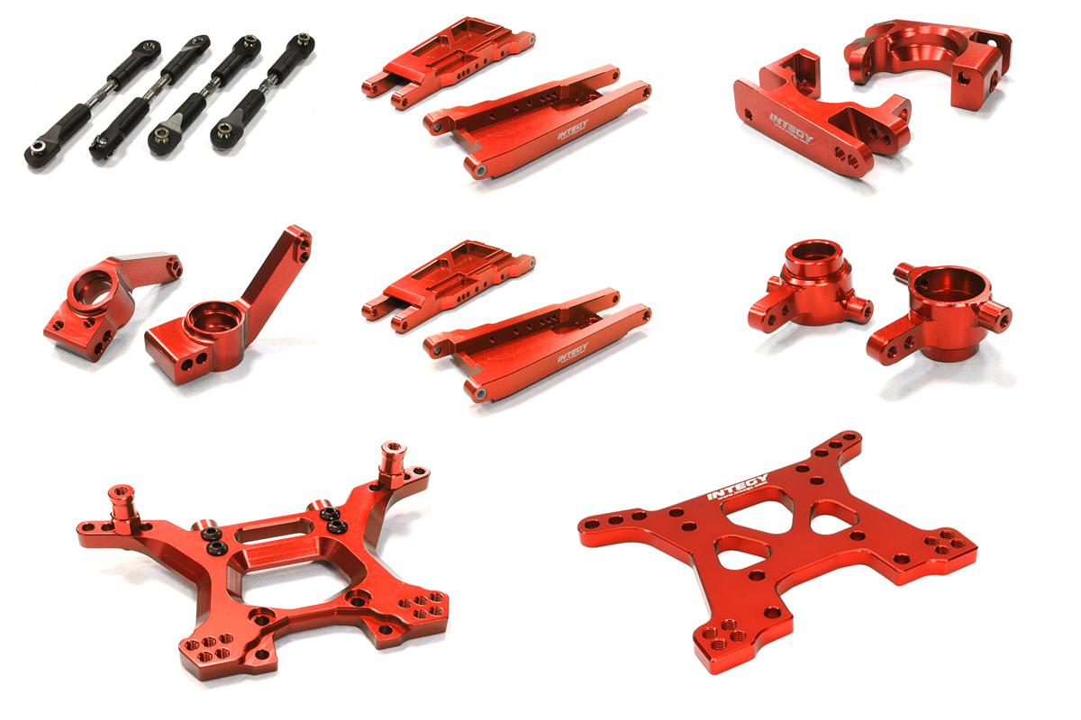 C26516RED Stage 1 Red Billet Machined Suspension Upgrade for Traxxas 1/10 Slash 4X4 LCG - Image 1