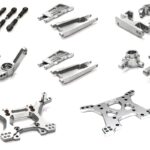 Stage 1 Silver Billet Machined Suspension Upgrade for Traxxas 1/10 Slash 4X4 LCG