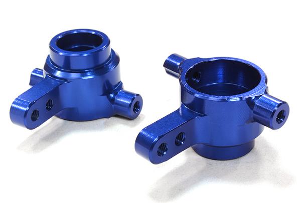 C26517BLUE Billet Machined Steering Knuckle (2) for Traxxas 1/10 Slash 4X4 LCG 6837 - Image 1