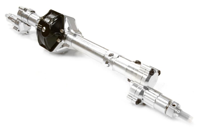 C26526SILVERBLACK Complete Billet Machined Hi-Lift Gearbox Rear Axle for Wraith 2.2 Rock Racer - Image 1