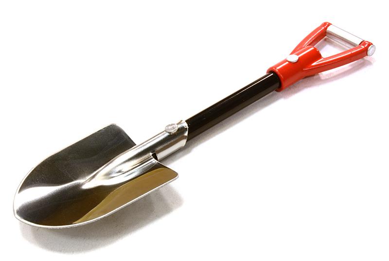 C26531REDBLACK Realistic Scale Model Billet Machined D-Handle Utility Shovel 1/10 Size - Image 1