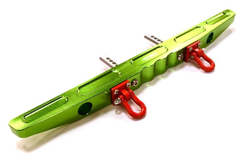 C26547GREEN Billet Machined Alloy Rear Bumper for Axial SCX-10 Dingo & Honcho 43mm Mount - Image 1