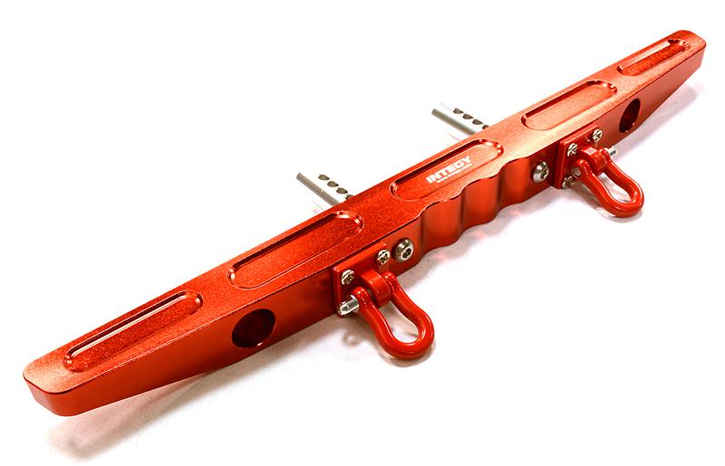 C26547RED Billet Machined Alloy Rear Bumper for Axial SCX-10 Dingo & Honcho 43mm Mount - Image 1