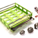 Realistic 1/10 Scale Alloy Luggage Tray 132x115x29mm with 4 LED Spot Light Set