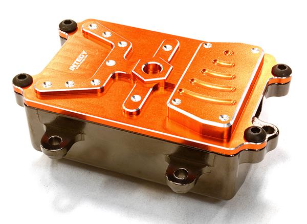 C26565ORANGE Realistic Metal Receiver Box for Axial 1/10 SCX-10 Scale Crawler Truck - Image 1