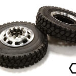 Machined Alloy T5 Front Wheel & XD Tire Set for Hex Type 1/14 Scale Trucks
