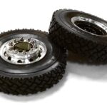 Machined Alloy T6 Front Wheel & XC Tire Set for Tamiya 1/14 Scale Tractor Trucks