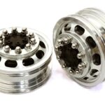 Billet Machined Alloy T5 Front Wheel Set for Hex Type 1/14 Scale Tractor Trucks