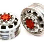Billet Machined Alloy T5 Front Wheel Set for Hex Type 1/14 Scale Tractor Trucks