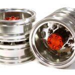 Machined Alloy T5 Rear Dually Wheel (2) for Tamiya 1/14 Scale Tractor Trucks