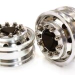 Billet Machined Alloy T6 Front Wheel Set for Hex Type 1/14 Scale Tractor Trucks