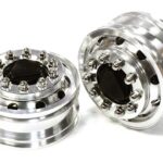 Billet Machined Alloy T6 Front Wheel Set for Tamiya 1/14 Scale Tractor Trucks