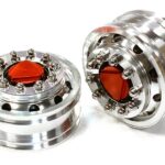 Billet Machined Alloy T6 Front Wheel Set for Tamiya 1/14 Scale Tractor Trucks