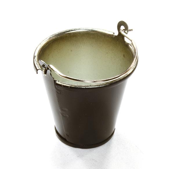 C26607BLACK Realistic 1/10 Scale 33x31mm Size Metal Bucket for Off-Road Crawling - Image 1