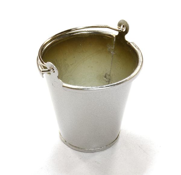 C26607SILVER Realistic 1/10 Scale 33x31mm Size Metal Bucket for Off-Road Crawling - Image 1