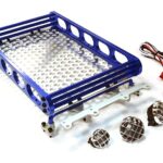 Realistic 1/10 Scale Alloy Luggage Tray 188x110x38mm with 4 LED Spot Light Set