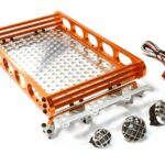 Realistic 1/10 Scale Alloy Luggage Tray 188x110x38mm with 4 LED Spot Light Set