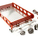 Realistic 1/10 Scale Alloy Luggage Tray 188x110x38mm with 4 LED Spot Light Set