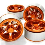 1.9 Size Billet Machined Alloy 6V Spoke Wheel(4)High Mass Type for Scale Crawler