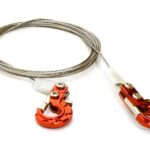 Realistic 1/10 Scale Steel Tow Cable & Tow Hooks for Off-Road Crawler