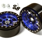 2.2 Size Billet Machined Alloy 8 Spoke Wheel (2) w/ Hex for 1/10 Scale Crawler