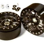 2.2 Size Billet Machined Alloy 8 Spoke Wheel (2) w/ Hex for 1/10 Scale Crawler