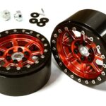 2.2 Size Billet Machined Alloy 8 Spoke Wheel (2) w/ Hex for 1/10 Scale Crawler
