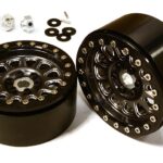 2.2 Size Billet Machined Alloy 12 Spoke Wheel (2) w/ Hex for 1/10 Scale Crawler