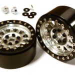 2.2 Size Billet Machined Alloy 12 Spoke Wheel (2) w/ Hex for 1/10 Scale Crawler