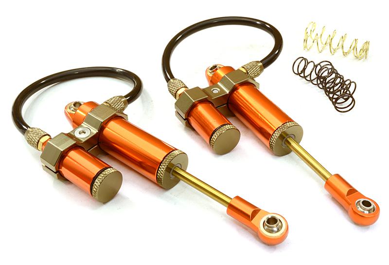 C26650ORANGE 90mm Piggyback Shock(2) w/ Internal Spring for Axial SCX-10, SCX10 II, SCX10 III - Image 1