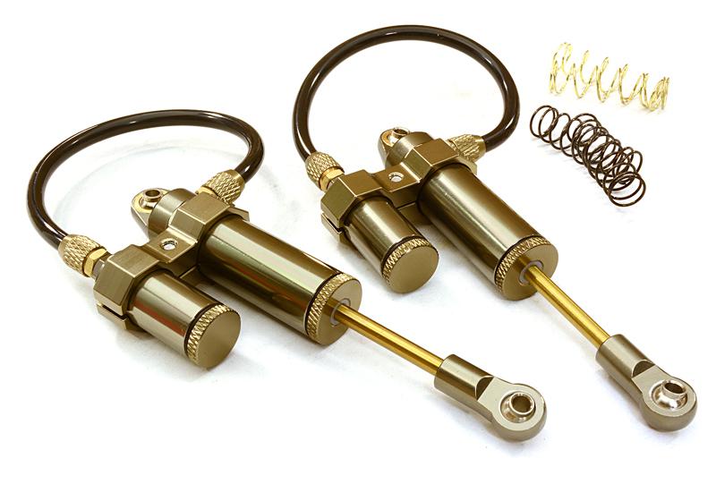 C26651GUN 100mm Piggyback Shock(2) w/ Internal Spring for 1/10 SCX-10, SCX10 II, SCX10 III - Image 1