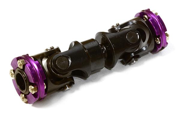C26652PURPLE Billet Machined Universal Drive Shaft 45-50mm for Custom 1/14 Semi-Tractor Truck - Image 1