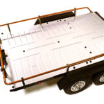 Orange V2 Machined Alloy Dual Axle Flatbed Trailer Kit for 1/10 Scale RC Cars