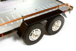 Orange V2 Machined Alloy Dual Axle Flatbed Trailer Kit for 1/10 Scale RC Cars - Image 3