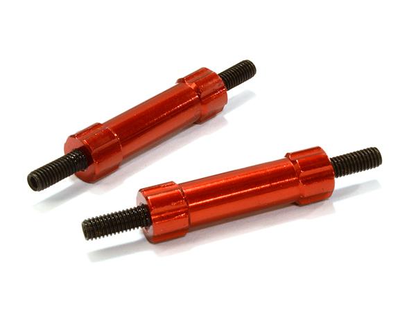 C26677RED Billet Machined 20mm Aluminum Linkages (2) M3 Threaded for 1/10 Scale Crawler - Image 1