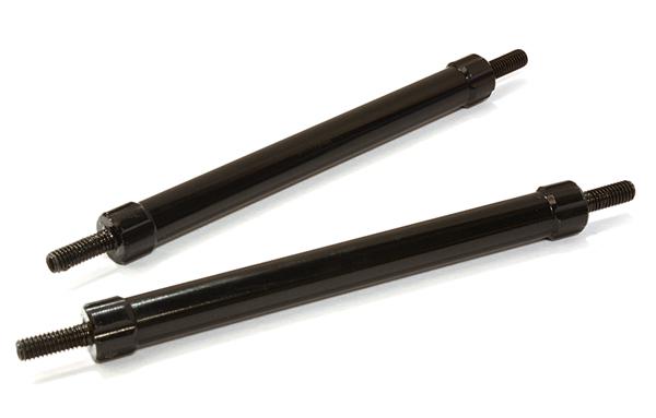 C26684BLACK Billet Machined 65mm Aluminum Linkages (2) M3 Threaded for 1/10 Scale Crawler - Image 1