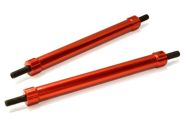 C26684RED Billet Machined 65mm Aluminum Linkages (2) M3 Threaded for 1/10 Scale Crawler - Image 1