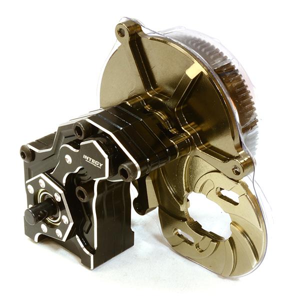 C26699BLACK Billet Machined Main Gearbox w/ Metal Gears for Axial SCX-10 Honcho, Jeep, Dingo - Image 1