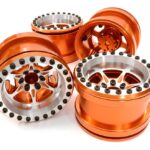 Billet Machined 6 Spoke Wheel Set (4) for Axial 1/10 Yeti Rock Racer