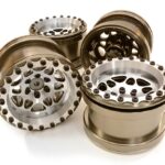 Billet Machined D6 Spoke Wheel Set (4) for Axial 1/10 Yeti Rock Racer