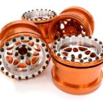 Billet Machined D6 Spoke Wheel Set (4) for Axial 1/10 Yeti Rock Racer