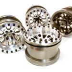 Billet Machined 12 Spoke Wheel Set (4) for Axial 1/10 Yeti Rock Racer