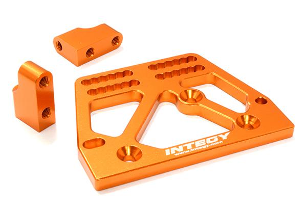C26707ORANGE Billet Machined Alloy Servo Mount Set for Axial 1/10 SCX-10 Scale Crawler - Image 1