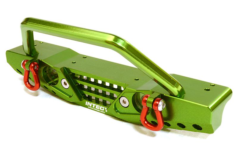 C26713GREEN Billet Machined Realistic Front Bumper for Axial SCX-10 Crawler w/ 40mm Mount - Image 1
