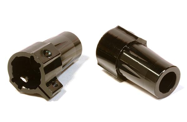 C26716BLACK Billet Machined Straight Axle Rear Lock-Out for Axial 1/10 SCX-10 Crawler - Image 1