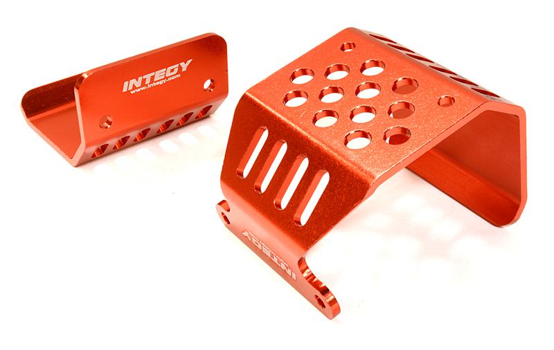 C26717RED Alloy Skid Plate Assembly for Axial 1/10 SCX-10 Off-Road Crawler - Image 1